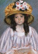 Mary Cassatt Fillette au Grand Chapeau oil painting